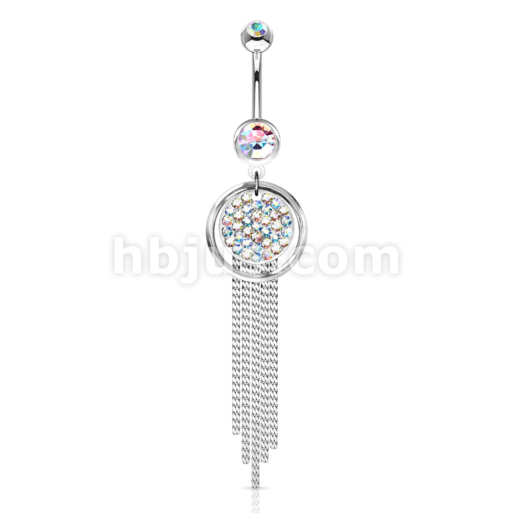 316L Surgical Steel 316L Surgical Steel Plate Paved Round With... - Image 2