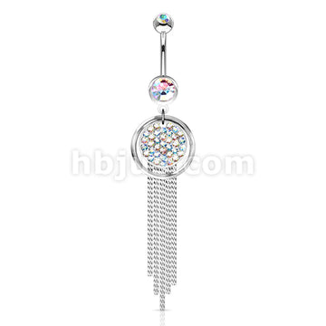 316L Surgical Steel 316L Surgical Steel Plate Paved Round With... - Image 2