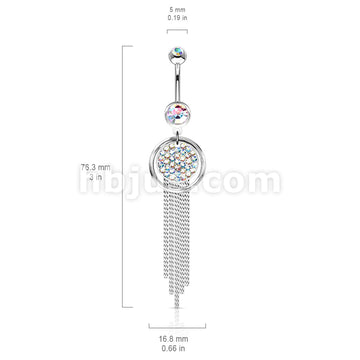 316L Surgical Steel 316L Surgical Steel Plate Paved Round With... - Image 4
