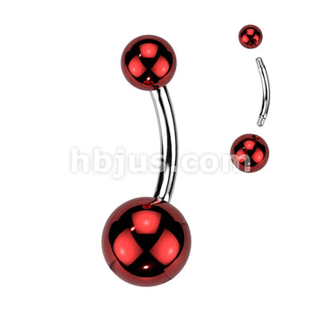 316L Surgical Steel 316L Surgical Steel Belly Button Ring With Glass... - Image 6