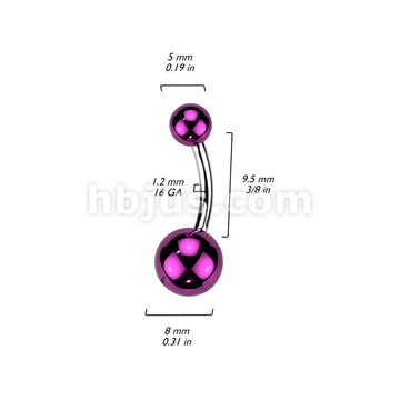 316L Surgical Steel 316L Surgical Steel Belly Button Ring With Glass... - Image 7