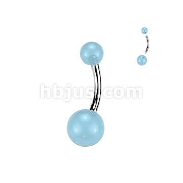 24 Pc Assorted Pack of 316L Belly Rings With Glow In The Dark Acrylic Balls - Image 2