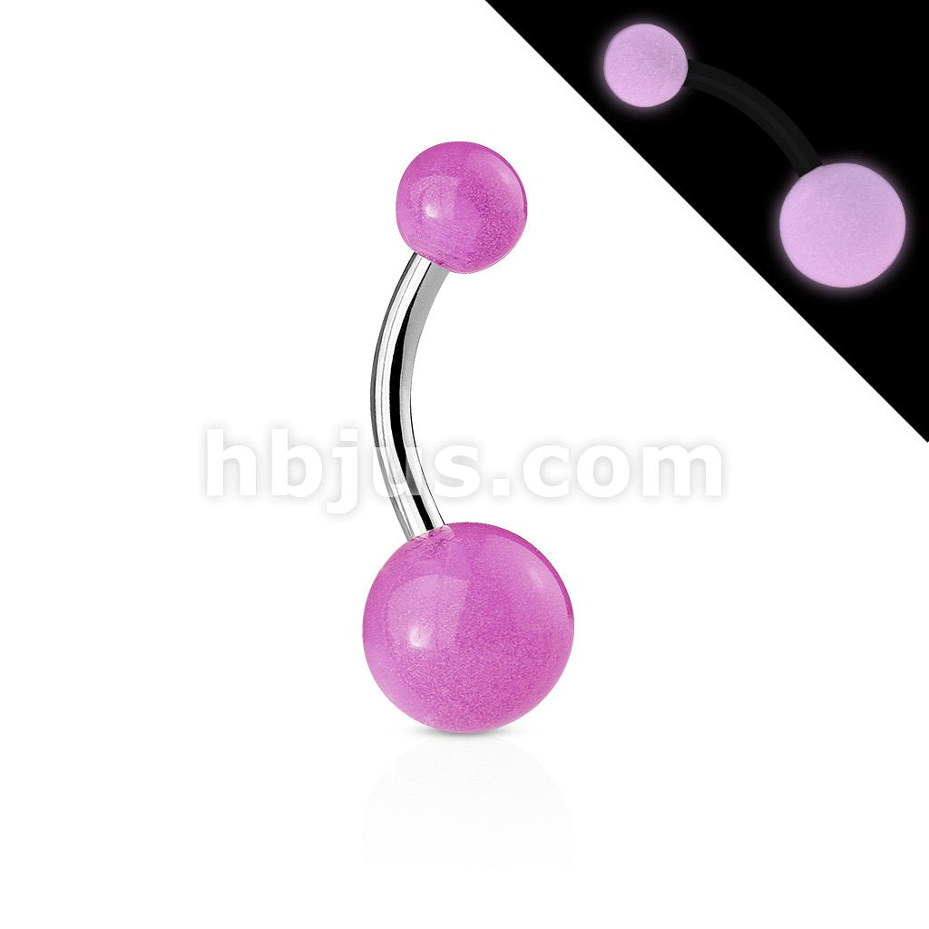 316L Surgical Steel 316L Surgical Stainless Steel Navel Rings With Glow... - Image 2