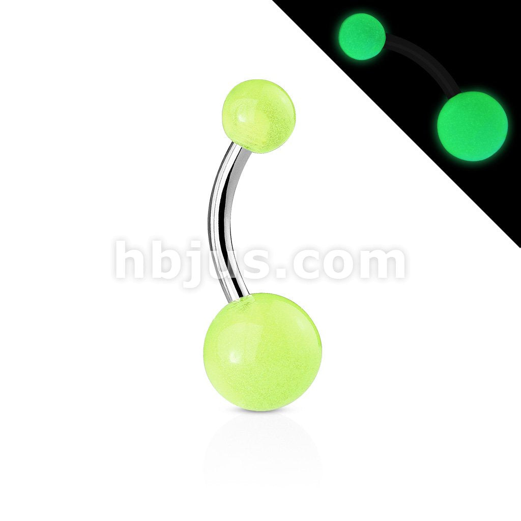 316L Surgical Steel 316L Surgical Stainless Steel Navel Rings With Glow... - Image 4