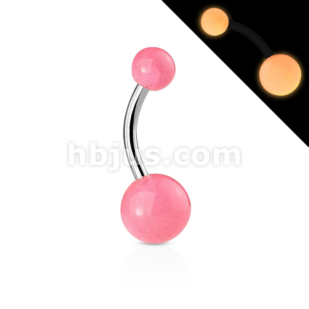 316L Surgical Steel 316L Surgical Stainless Steel Navel Rings With Glow... - Image 6
