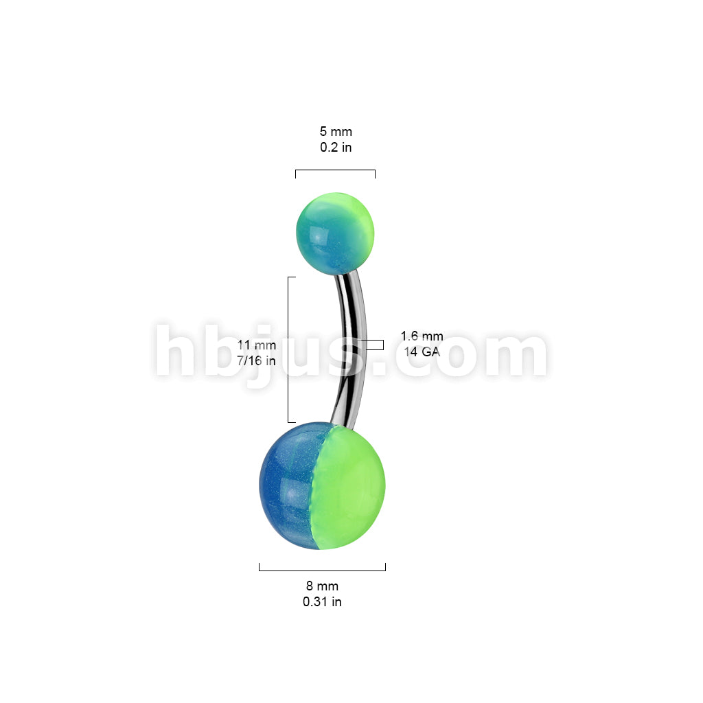 316L Surgical Steel 316L Surgical Stainless Steel Navel Ring With... - Image 4