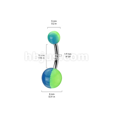 316L Surgical Steel 316L Surgical Stainless Steel Navel Ring With... - Image 4