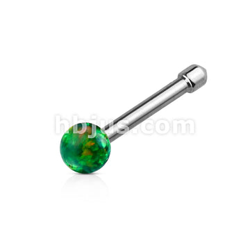 Opal Ball 316L Surgical Steel Nose Bone Stud Rings - Image 4