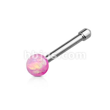 Opal Ball 316L Surgical Steel Nose Bone Stud Rings - Image 5