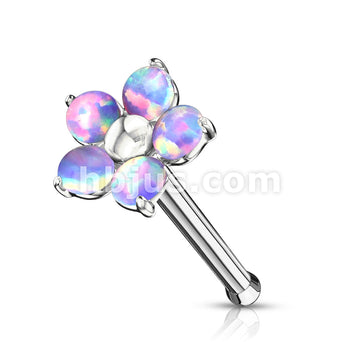 316L Surgical Steel Flower with 5 Opal Petals 316L Surgical Steel Nose... - Image 5