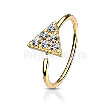 Brass Micro CNC Machine Set CZ Triangle Top Bendable Nose/Cartilage... - Image 3