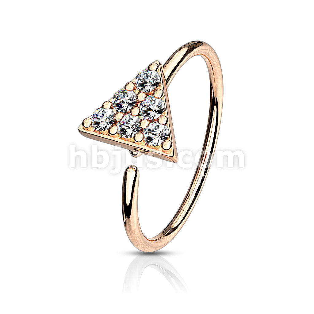 Brass Micro CNC Machine Set CZ Triangle Top Bendable Nose/Cartilage... - Image 5