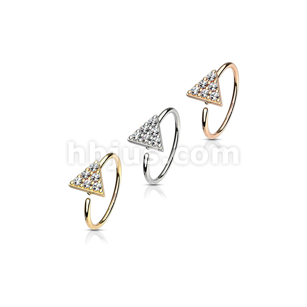 Brass Micro CNC Machine Set CZ Triangle Top Bendable Nose/Cartilage... - Image 7