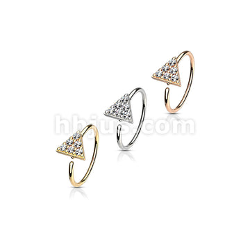 Brass Micro CNC Machine Set CZ Triangle Top Bendable Nose/Cartilage... - Image 7