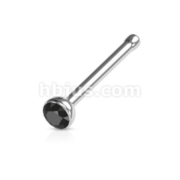 Press Fit Gem Set Ball 316L Surgical Steel Nose Stud Rings - Image 9