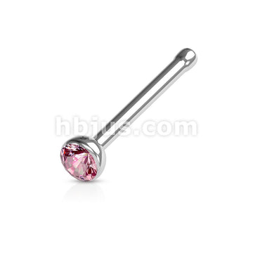 Press Fit Gem Set Ball 316L Surgical Steel Nose Stud Rings - Image 11