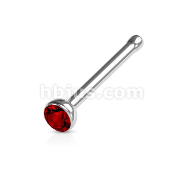 Press Fit Gem Set Ball 316L Surgical Steel Nose Stud Rings - Image 13