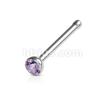 Press Fit Gem Set Ball 316L Surgical Steel Nose Stud Rings - Image 15