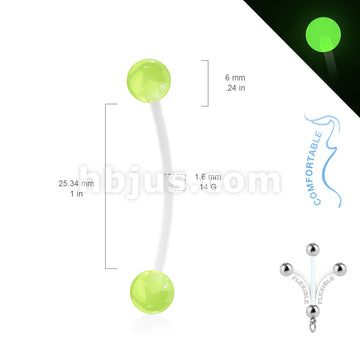 Bioflex Glow in the Dark BallsPregnancy Belly Ring - Image 6