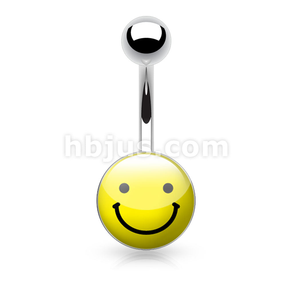 Picture Logo Inlaid and Clear Epoxy Covered 316L Surgical Steel Belly... - Image 8