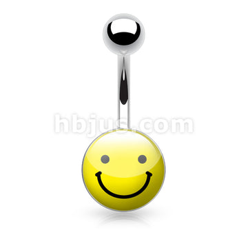 Picture Logo Inlaid and Clear Epoxy Covered 316L Surgical Steel Belly... - Image 8