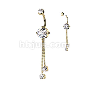 316L Surgical Steel 316L Surgical Steel Double Jeweled CZ With 2 Rope... - Image 3