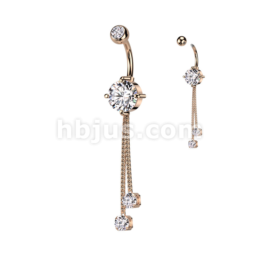 316L Surgical Steel 316L Surgical Steel Double Jeweled CZ With 2 Rope... - Image 4