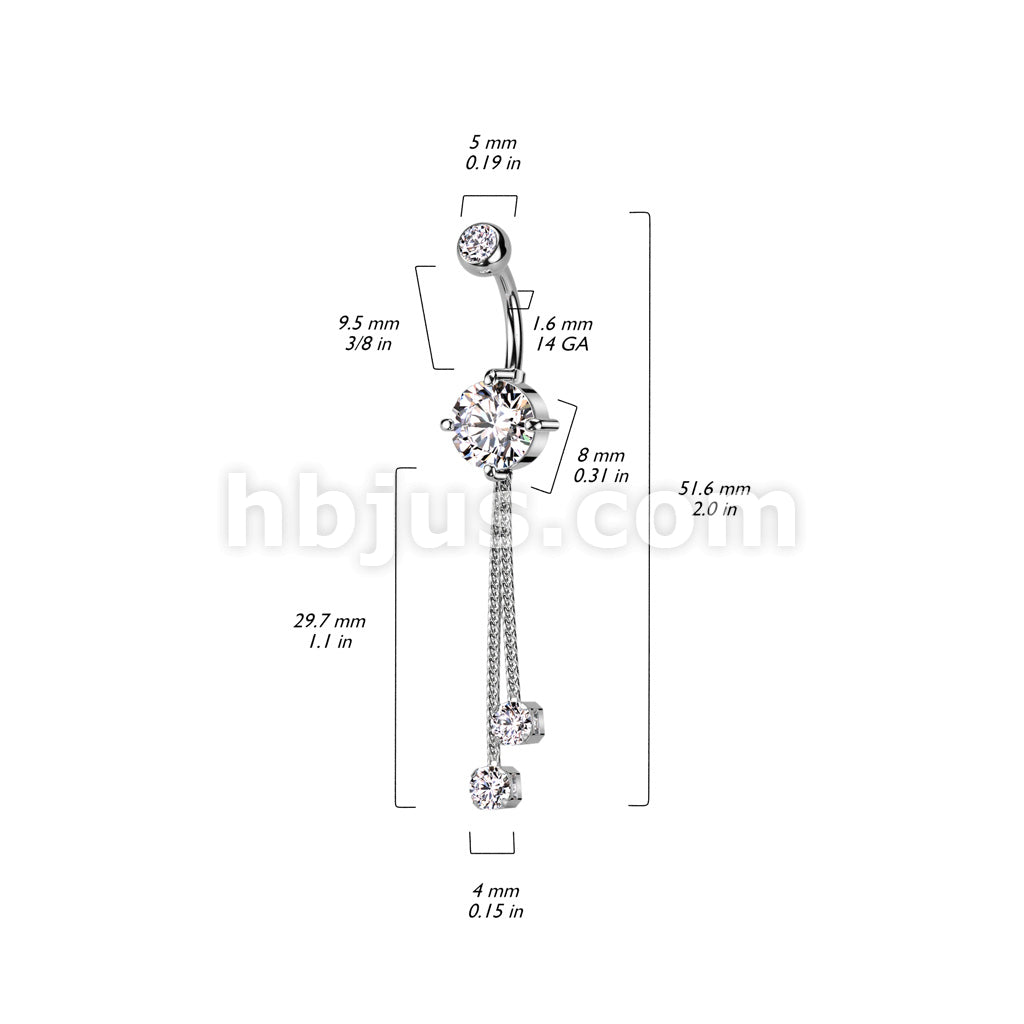 316L Surgical Steel 316L Surgical Steel Double Jeweled CZ With 2 Rope... - Image 5
