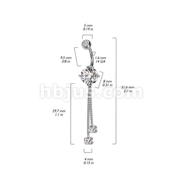 316L Surgical Steel 316L Surgical Steel Double Jeweled CZ With 2 Rope... - Image 5