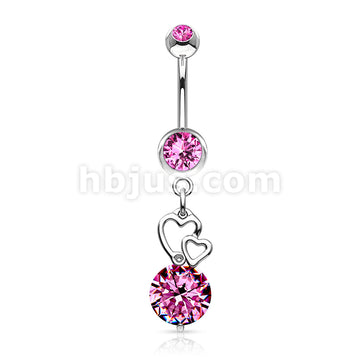 316L Surgical Steel 316L Surgical Steel Extra Large CZ With Floating... - Image 3