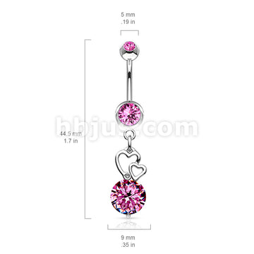 316L Surgical Steel 316L Surgical Steel Extra Large CZ With Floating... - Image 4