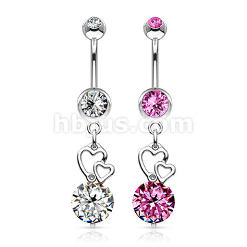 316L Surgical Steel 316L Surgical Steel Extra Large CZ With Floating... - Image 5