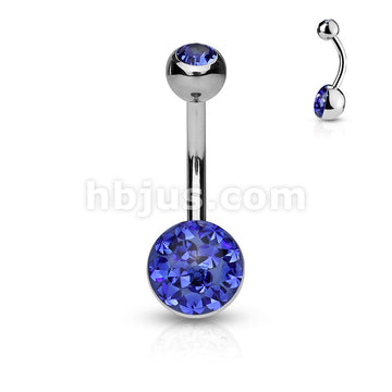 8mm  Austrian Crystal Paved Ferido Dome Bottom and Gem Set Top Ball... - Image 4