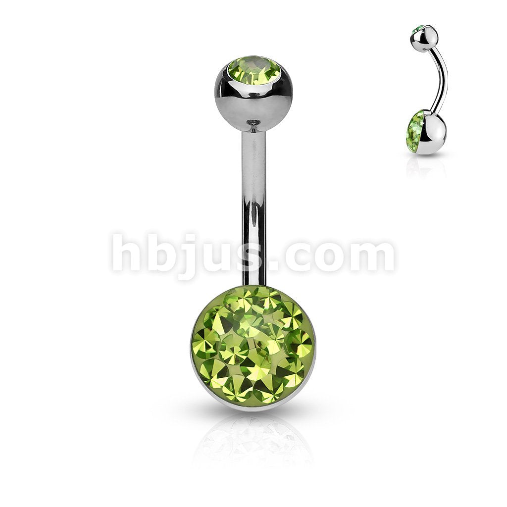 8mm  Austrian Crystal Paved Ferido Dome Bottom and Gem Set Top Ball... - Image 6