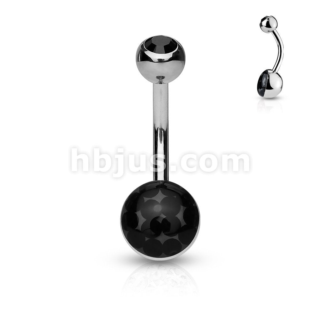 8mm  Austrian Crystal Paved Ferido Dome Bottom and Gem Set Top Ball... - Image 7