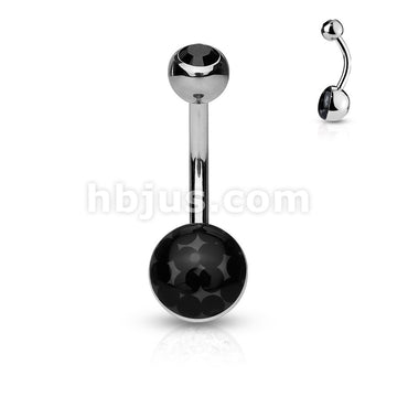 8mm  Austrian Crystal Paved Ferido Dome Bottom and Gem Set Top Ball... - Image 7