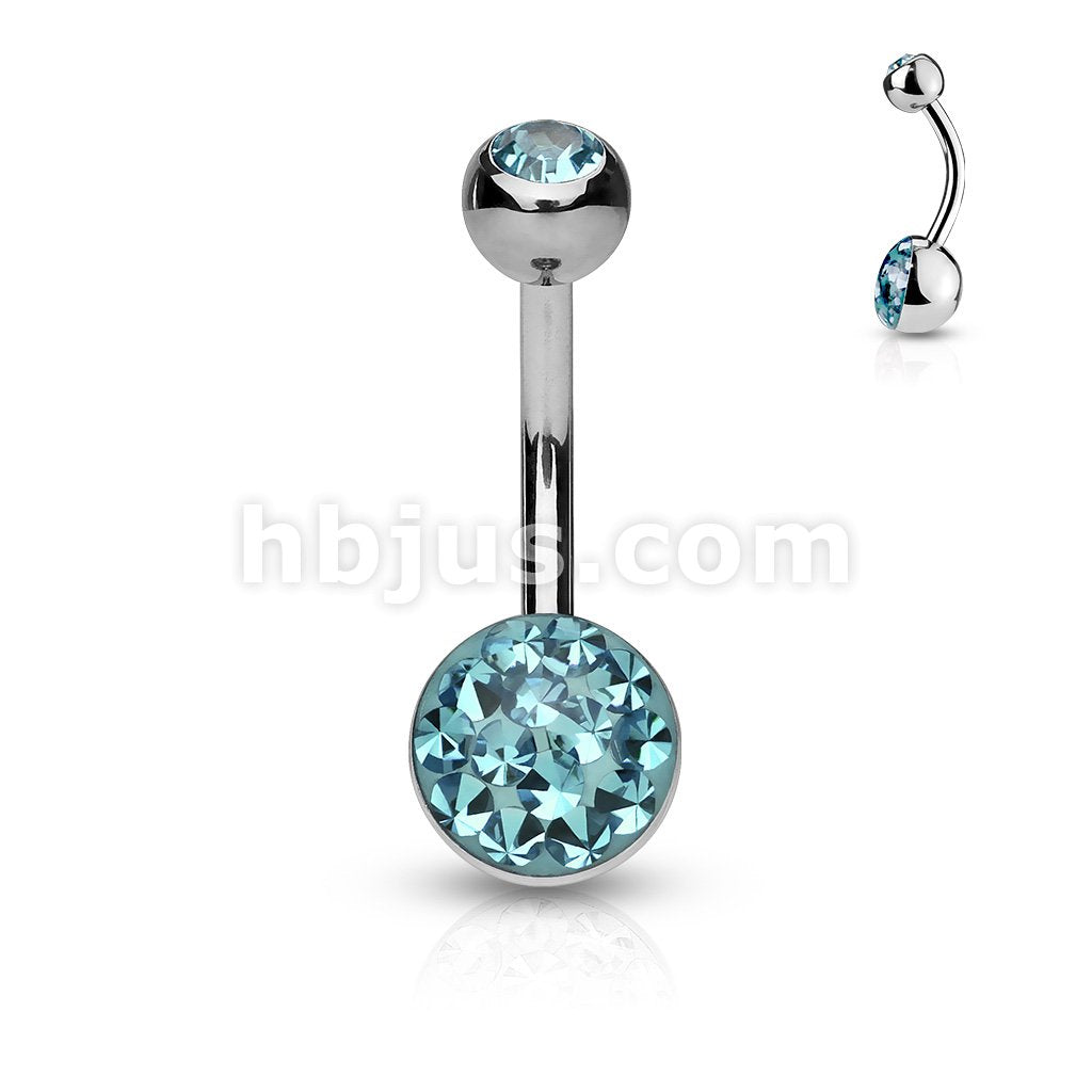 8mm  Austrian Crystal Paved Ferido Dome Bottom and Gem Set Top Ball... - Image 9