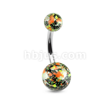 Splatter on 316L Surgical Steel Navel Ring - Image 3