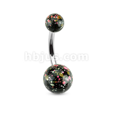 Splatter on 316L Surgical Steel Navel Ring - Image 5
