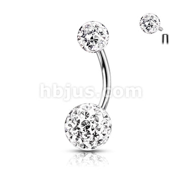 Internally Threaded 316L Surgical Steel Belly Rings with Epoxy Covered... - Image 4