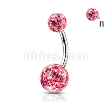 Internally Threaded 316L Surgical Steel Belly Rings with Epoxy Covered... - Image 5