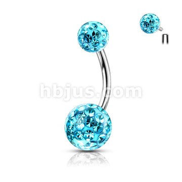 Internally Threaded 316L Surgical Steel Belly Rings with Epoxy Covered... - Image 6