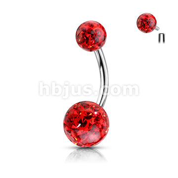 Internally Threaded 316L Surgical Steel Belly Rings with Epoxy Covered... - Image 7