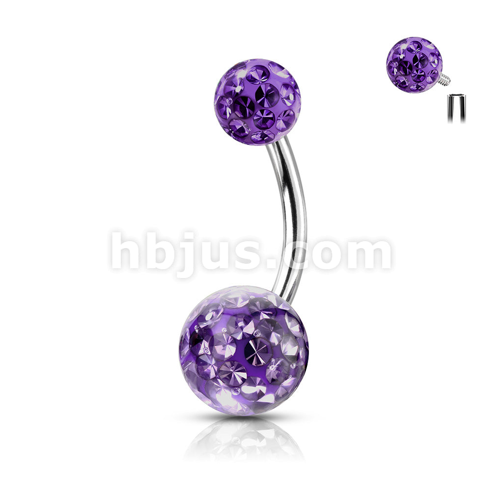 Internally Threaded 316L Surgical Steel Belly Rings with Epoxy Covered... - Image 8