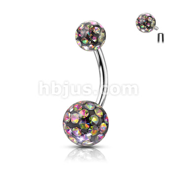Internally Threaded 316L Surgical Steel Belly Rings with Epoxy Covered... - Image 9