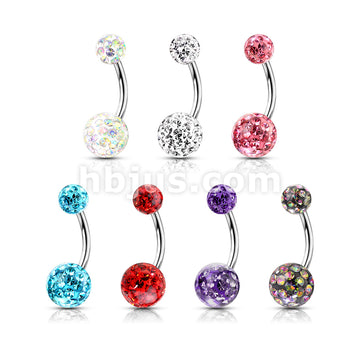 Internally Threaded 316L Surgical Steel Belly Rings with Epoxy Covered... - Image 11