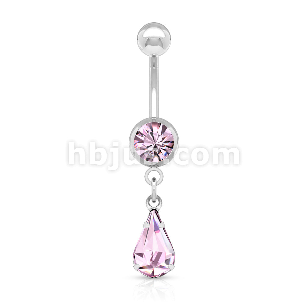 316L Surgical Steel 316L Surgical Steel Tear Drop Dangle Charm Belly... - Image 4