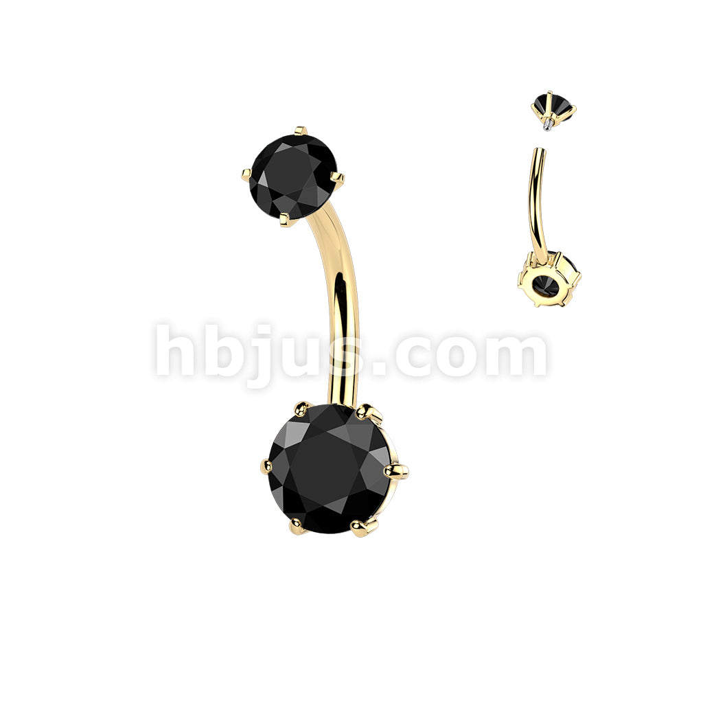 316L Surgical Steel All 316L Internally Threaded 6-Prong Set Round CZ... - Image 5