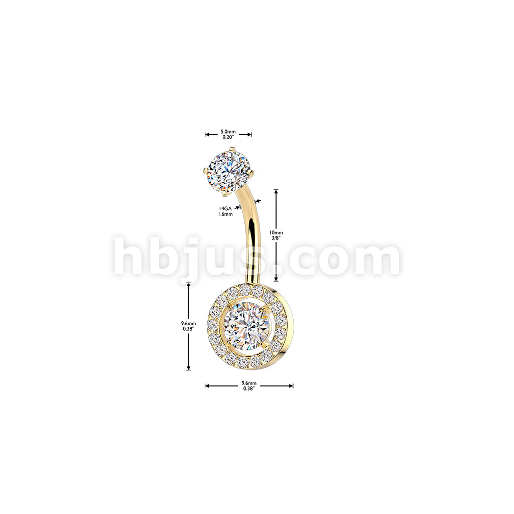 316L Surgical Steel All 316L Internally Threaded Prong Set Round & Pave... - Image 4