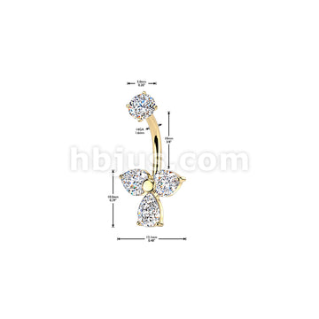 316L Surgical Steel All 316L Internally Threaded Prong Set Teardrop &... - Image 4